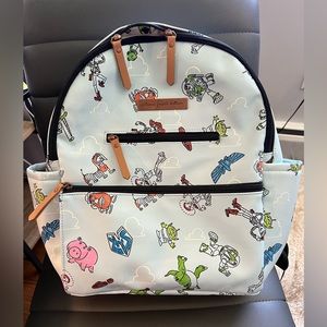 Discontinued Petunia Pickle Bottom Ace backpack and accessory bundle